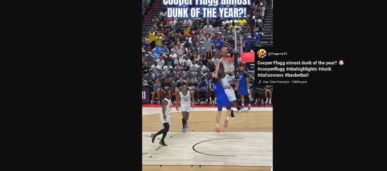 Cooper Flagg's "Almost Dunk of the Year" Sends Shockwaves Through NBA Summer League