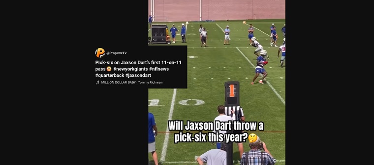 Jaxson Dart’s Rollercoaster Start at Giants Training Camp